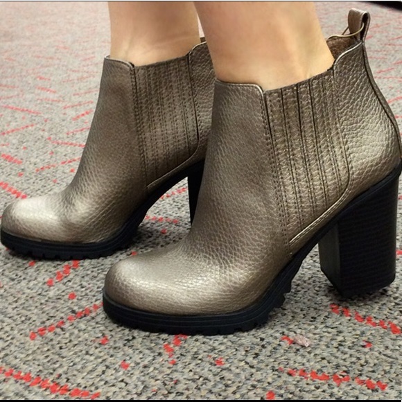 metallic bootie